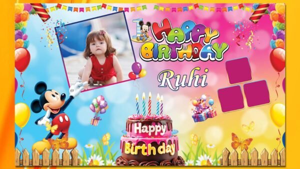 Birthday banner PSD
