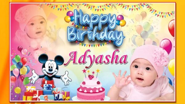 Birthday banner PSD