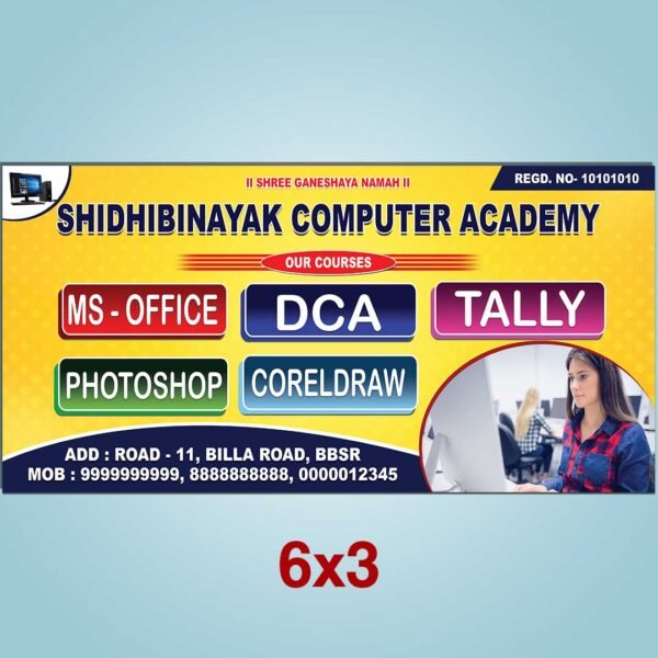 computer institute banner psd 6x3