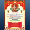 Ganesh puja Invitation PSD