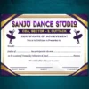 dance certificate psd