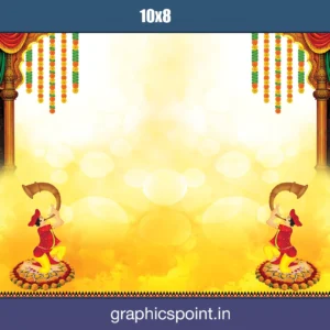 Ganesh Puja Backdrop PSD