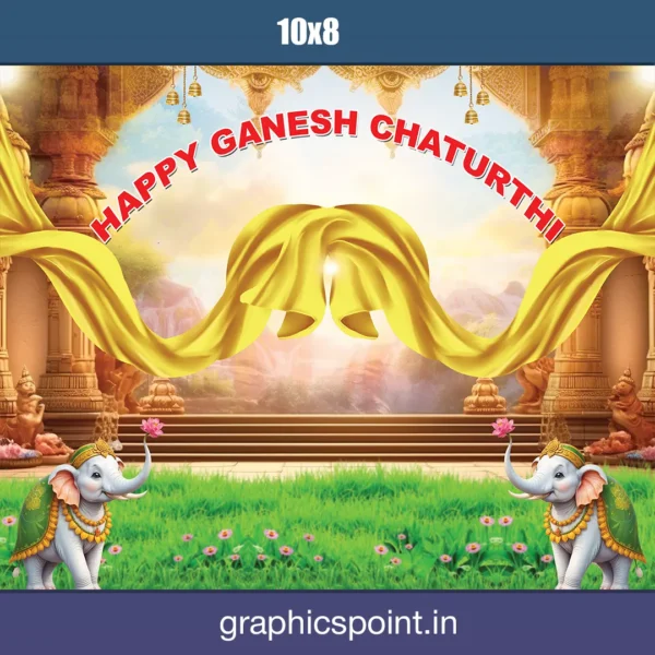 Ganesh Puja Backdrop PSD