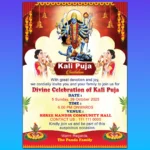 Kali Puja Invitation psd
