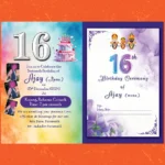 birthday two fold invitation front