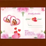 wedding two fold invitation front