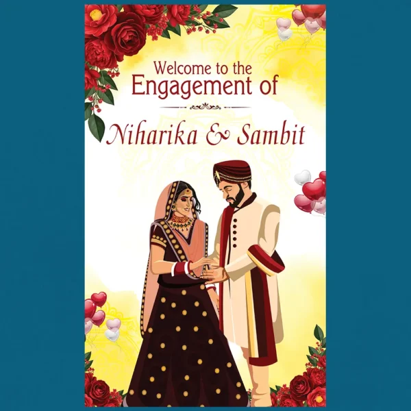 ring ceremony standee banner psd