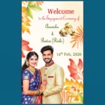 ring ceremony standee banner psd