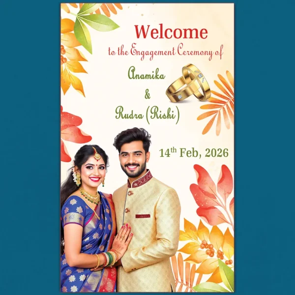 ring ceremony standee banner psd