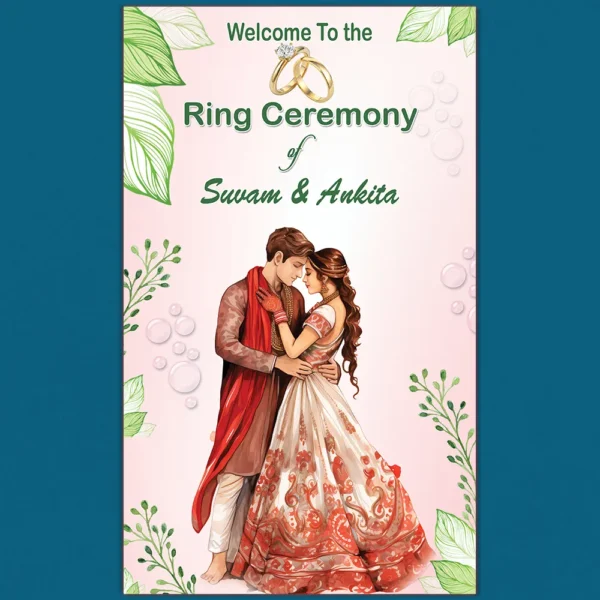 ring ceremony standee banner psd