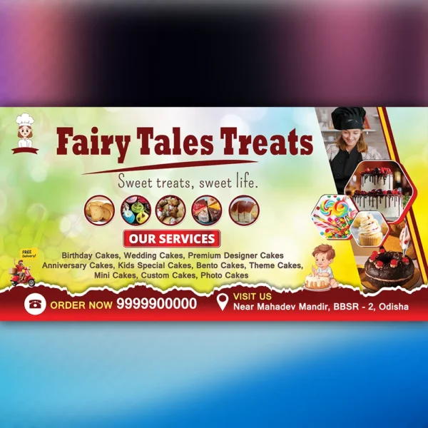 cake shop banner psd