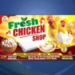 chicken shop banner psd