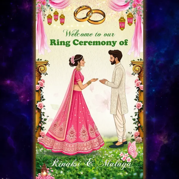 ring ceremony banner psd