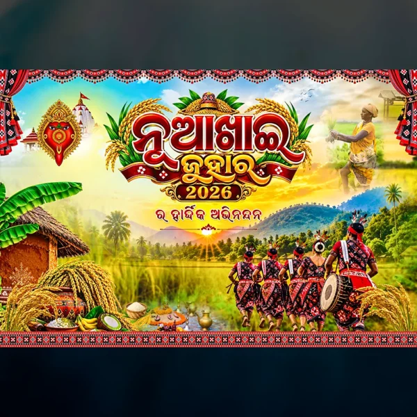 Nuakhai Banner PSD